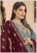 Picture of Georgette Light Slate Grey Straight Cut Salwar Kameez