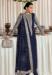 Picture of Georgette Navy Blue Straight Cut Salwar Kameez