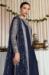 Picture of Georgette Navy Blue Straight Cut Salwar Kameez