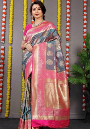 Picture of Marvelous Silk Hot Pink Saree