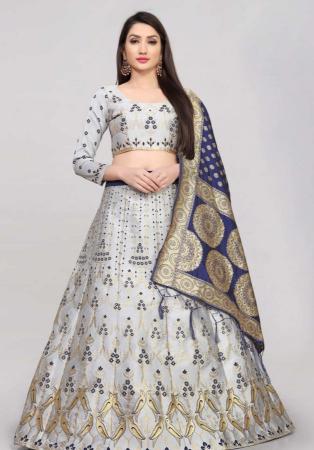 Picture of Gorgeous Silk Azure Lehenga Choli