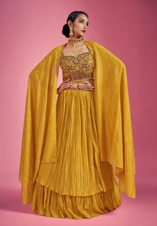 Picture of Ravishing Chiffon Chocolate Readymade Lehenga Choli