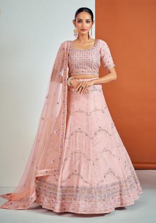 Picture of Sublime Georgette Pale Golden Rod Lehenga Choli