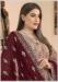 Picture of Georgette Rosy Brown Straight Cut Salwar Kameez