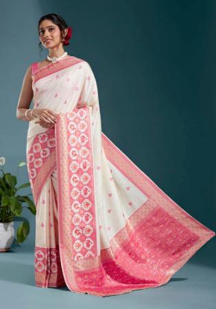 Picture of Statuesque Satin & Silk Thistle Saree