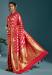 Picture of Pretty Satin & Silk Fire Brick Saree