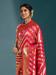 Picture of Pretty Satin & Silk Fire Brick Saree