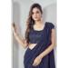 Picture of Ideal Lycra Navy Blue Saree