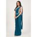 Picture of Well Formed Lycra Teal Saree