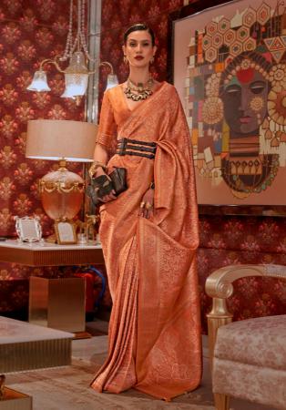 Picture of Resplendent Silk Brown Saree