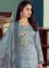 Picture of Satin Light Slate Grey Straight Cut Salwar Kameez