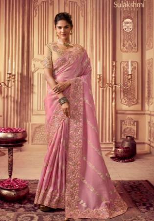 Picture of Exquisite Georgette Pale Violet Red Saree