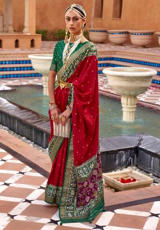 Picture of Resplendent Silk Dark Red Saree