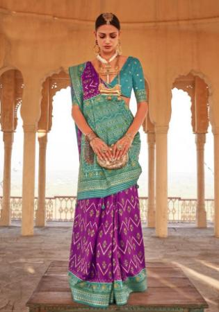 Picture of Bewitching Silk Purple Saree