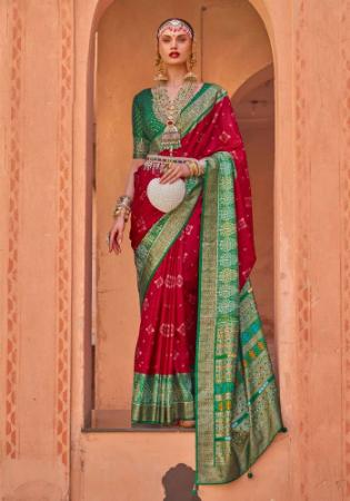 Picture of Fascinating Silk Dark Red Saree