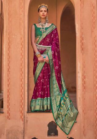 Picture of Comely Silk Fire Brick Saree