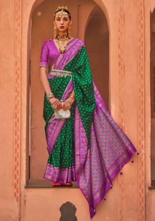 Picture of Classy Silk Dark Sea Green Saree