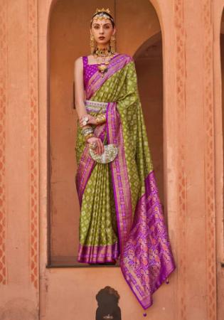 Picture of Elegant Silk Dark Khaki Saree