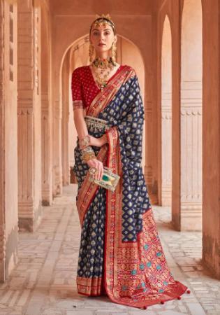 Picture of Bewitching Silk Navy Blue Saree