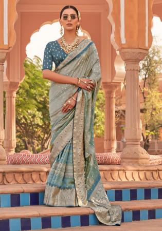 Picture of Sightly Silk Grey Saree