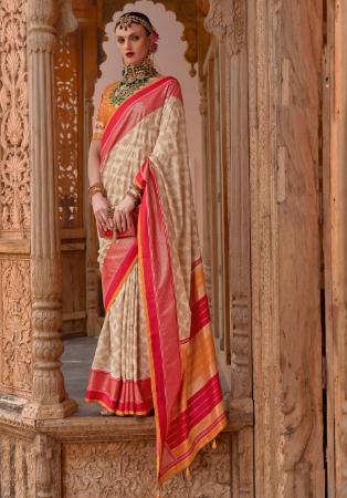 Picture of Graceful Silk Beige Saree