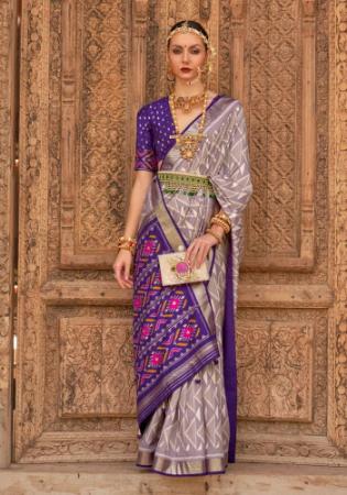 Picture of Graceful Silk Grey Saree