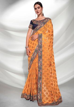 Picture of Radiant Chiffon & Net Peru Saree