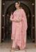 Picture of Well Formed Georgette Pink Straight Cut Salwar Kameez