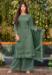 Picture of Georgette Dark Sea Green Straight Cut Salwar Kameez