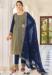 Picture of Georgette Midnight Blue Straight Cut Salwar Kameez