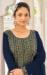 Picture of Georgette Midnight Blue Straight Cut Salwar Kameez