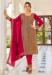 Picture of Georgette Light Coral Straight Cut Salwar Kameez