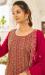 Picture of Georgette Light Coral Straight Cut Salwar Kameez