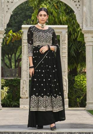 Picture of Exquisite Georgette Black Anarkali Salwar Kameez