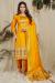 Picture of Good Looking Silk Yellow Straight Cut Salwar Kameez