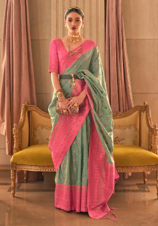 Picture of Well Formed Silk Light Coral Saree