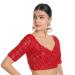 Picture of Graceful Georgette & Silk Crimson Designer Blouse