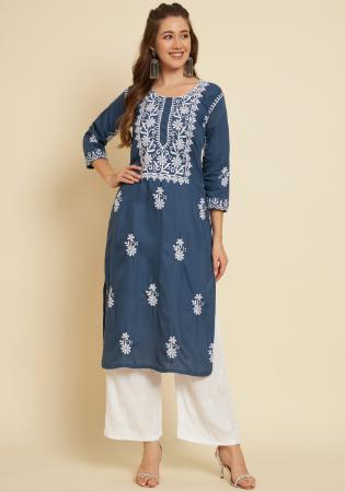 Picture of Beauteous Cotton Dark Slate Grey Kurtis & Tunic