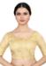 Picture of Superb Silk Pale Golden Rod Designer Blouse