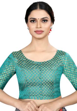 Picture of Sublime Silk Dark Sea Green Designer Blouse