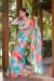 Picture of Sightly Organza Medium Turquoise Saree