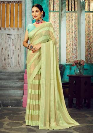 Picture of Pleasing Georgette Dark Khaki Saree