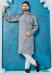 Picture of Stunning Silk Slate Grey Kurtas