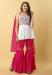 Picture of Cotton & Georgette Crimson Readymade Salwar Kameez