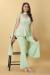 Picture of Cotton & Georgette Dark Sea Green Readymade Salwar Kameez