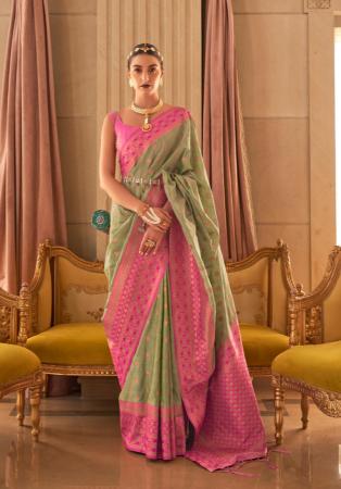 Picture of Splendid Chiffon Dark Khaki Saree