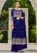 Picture of Georgette Midnight Blue Straight Cut Salwar Kameez