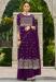 Picture of Graceful Georgette Purple Straight Cut Salwar Kameez