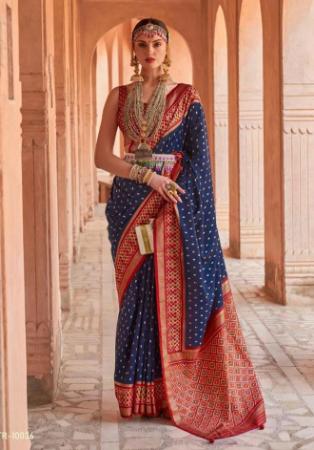 Picture of Magnificent Silk Indigo Saree