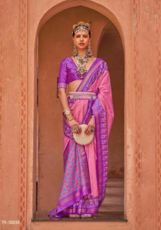 Picture of Superb Silk Pale Violet Red Saree